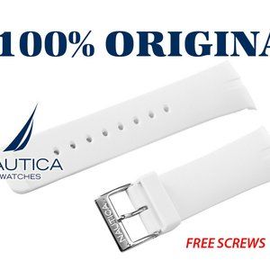 NAUTICA AUTHENTIC BAND STRAP WHITE 28mm A13600G N13524G A13524G N16533 N15649G